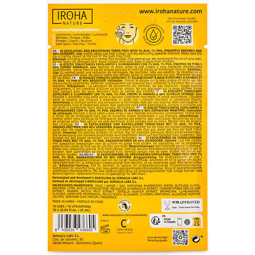 Iroha Nature - Exfoliating Toner Pre-soaked Pads