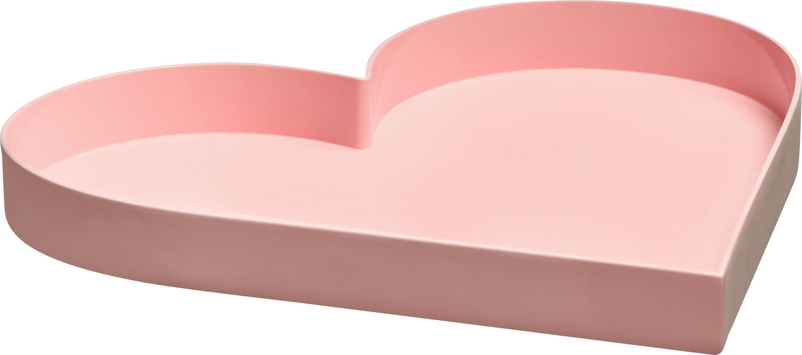 SE-ZIGERLI Platte Herz rosa - Rosa / B: 22.0 cm x T: 21.5 cm x H: 2.0 cm