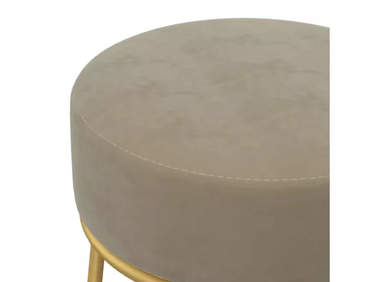 Tabouret rond Gris foncé Velours