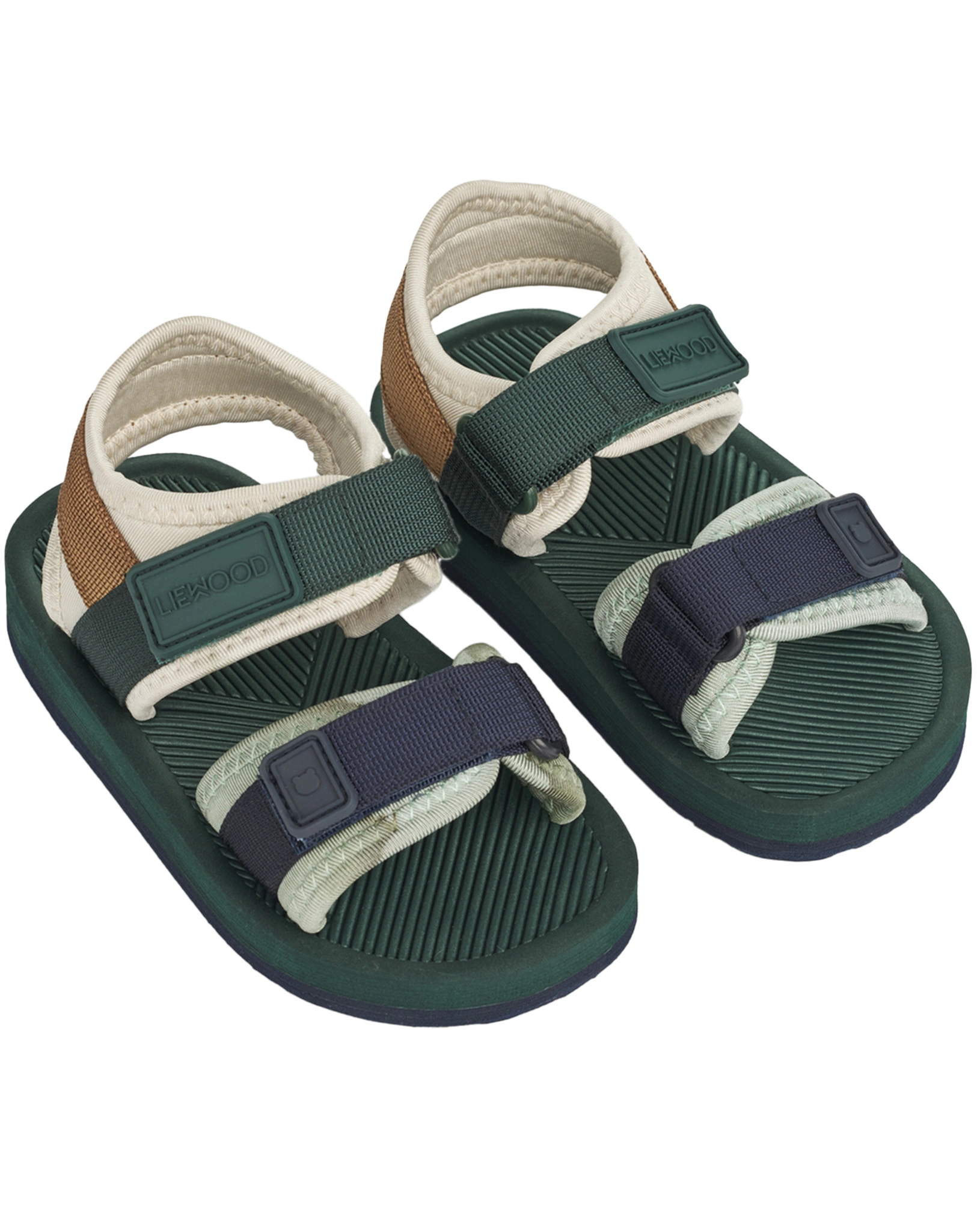 Strand-Sandalen MONTY in hunter green mix