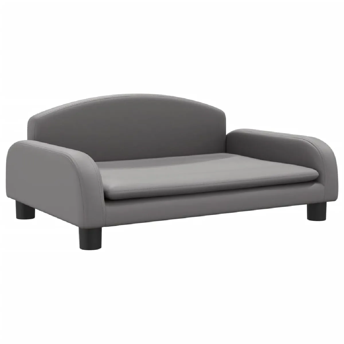 vidaXL Canapé Enfants - Gris Similicuir