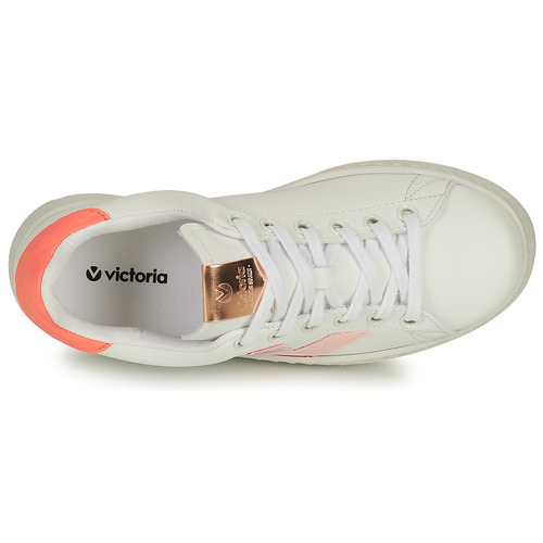 Victoria - TENIS VEGANA CONTRASTE - Blanc / Rose