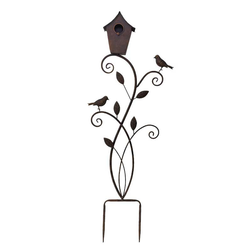 Nichoir oiseaux fer 32x11x105cm