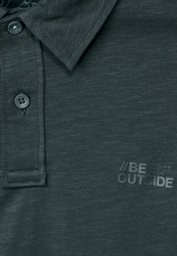 Slub Jersey Poloshirt - dark urban green