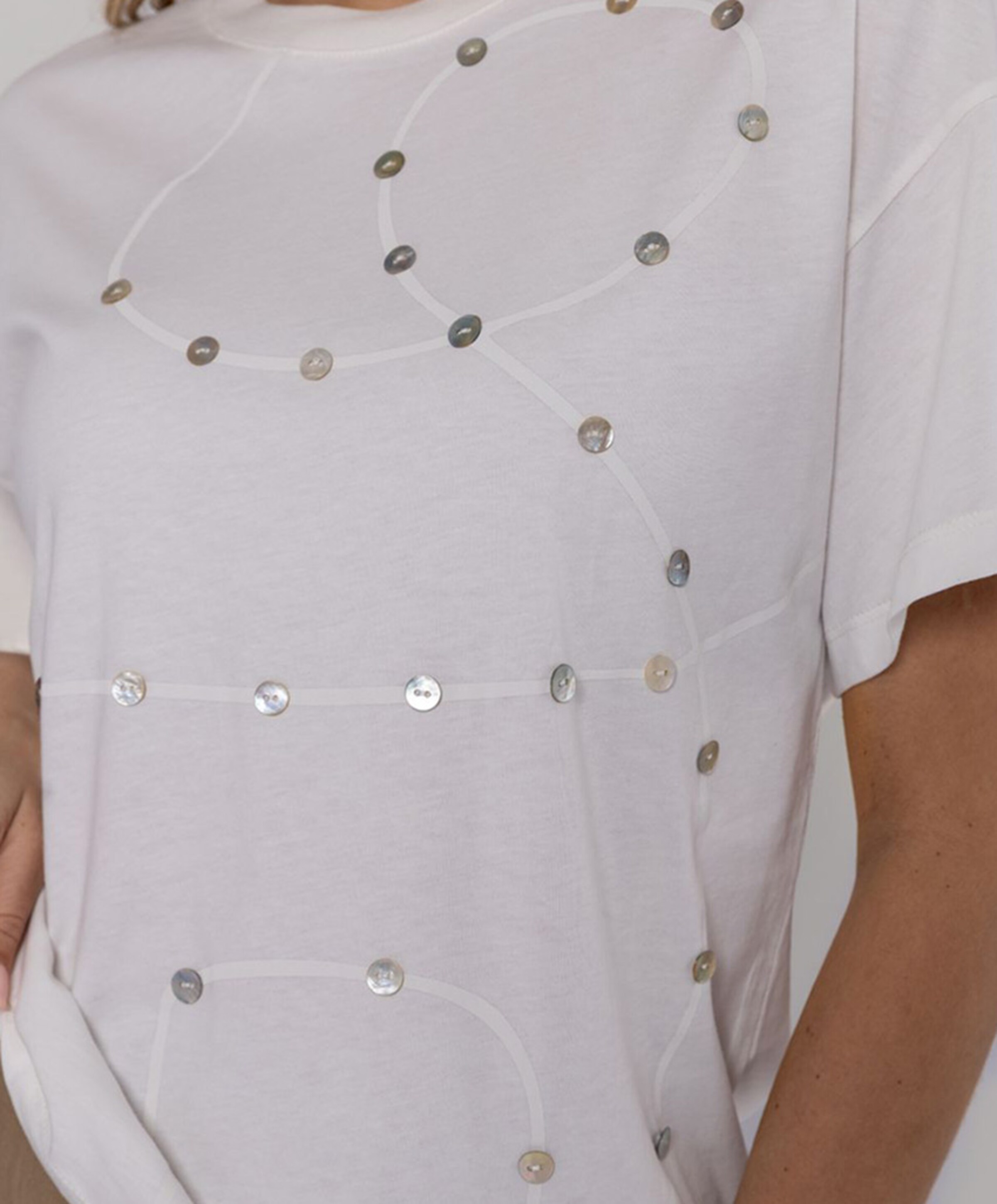 Poools Dames T-shirt ecru