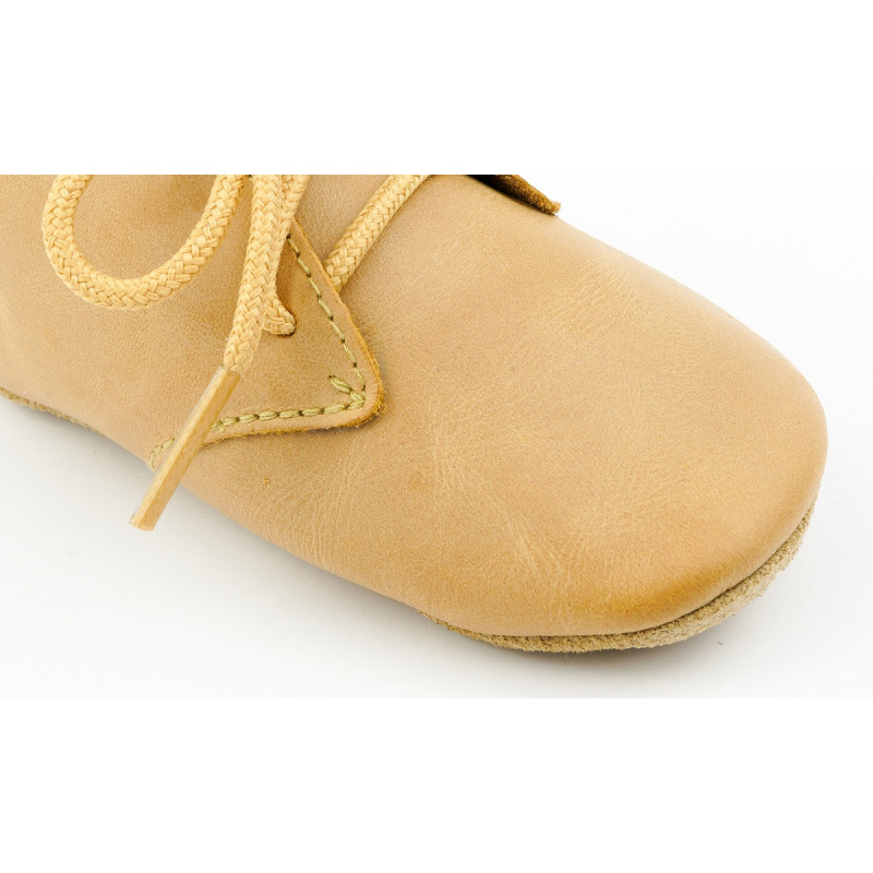 Bobux Bobux chaussons lacets caramel