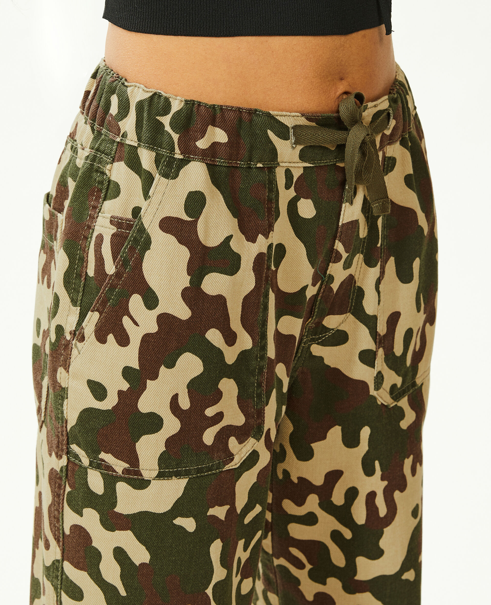 Pantalon cargo droit - Camel