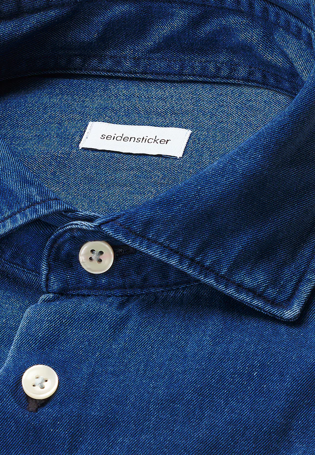seidensticker Jeanshemd , Regular 1/1 Kentkragen Denim