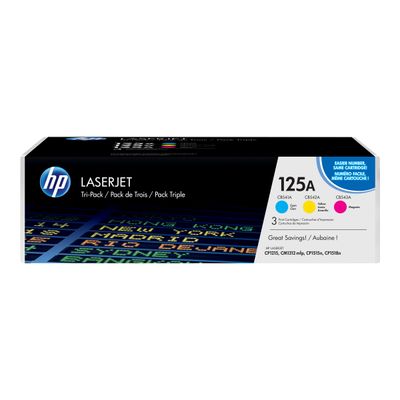 HP 125A - Pack de 3 - cyan, magenta, jaune - cartouche laser d'origine