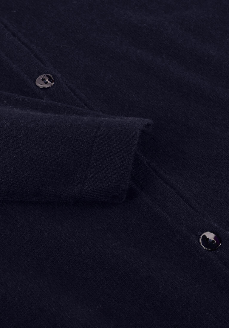 donkerblauwe resort finest vest polo short cardigan