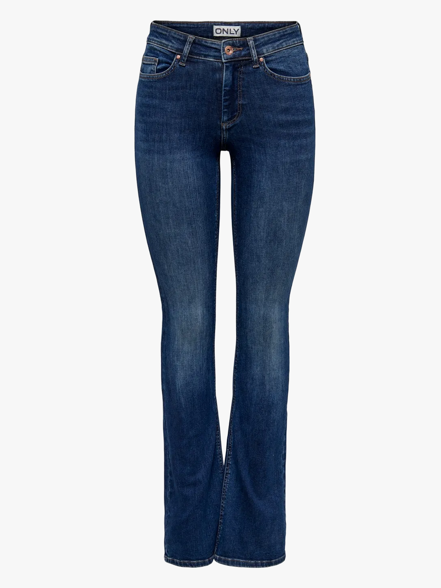 Blush Mid Flared Denim