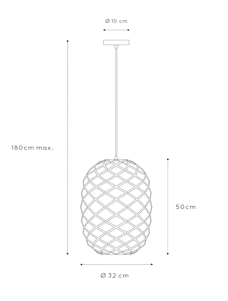 Lucide Wolfram hanglamp 32cm 1x E27 goud mat