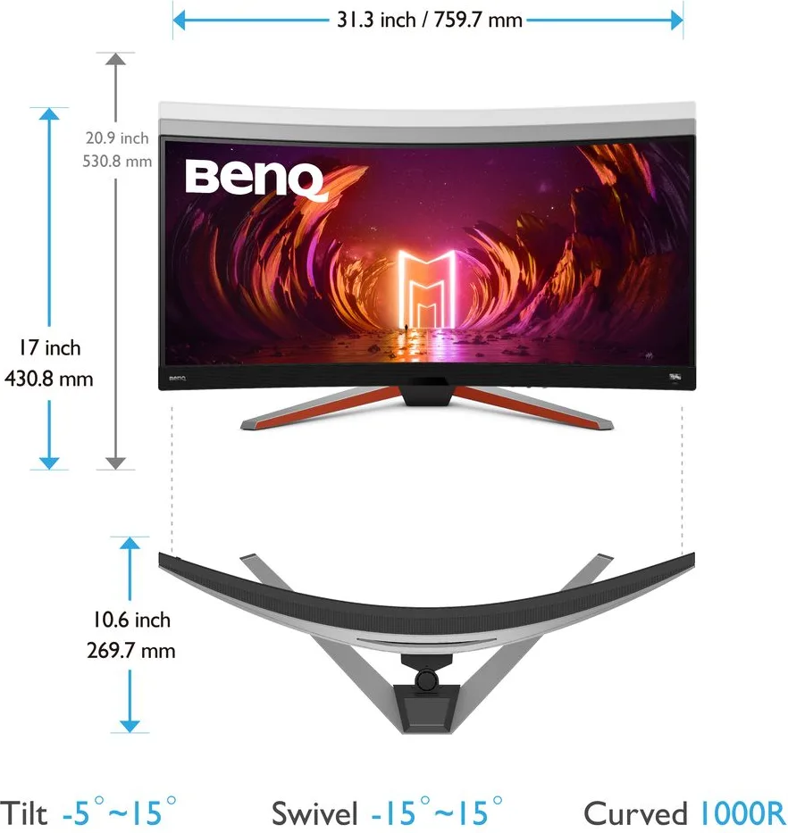 BenQ Mobiuz EX3410R Écrans gaming