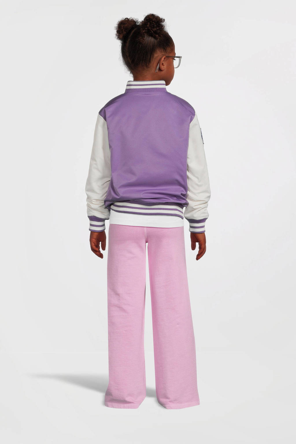 Me & My Monkey baseball jacket Parel met logo paars