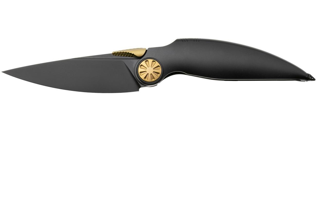Rike Knife Predator DLC Böhler M390, DLC Titanium, zakmes