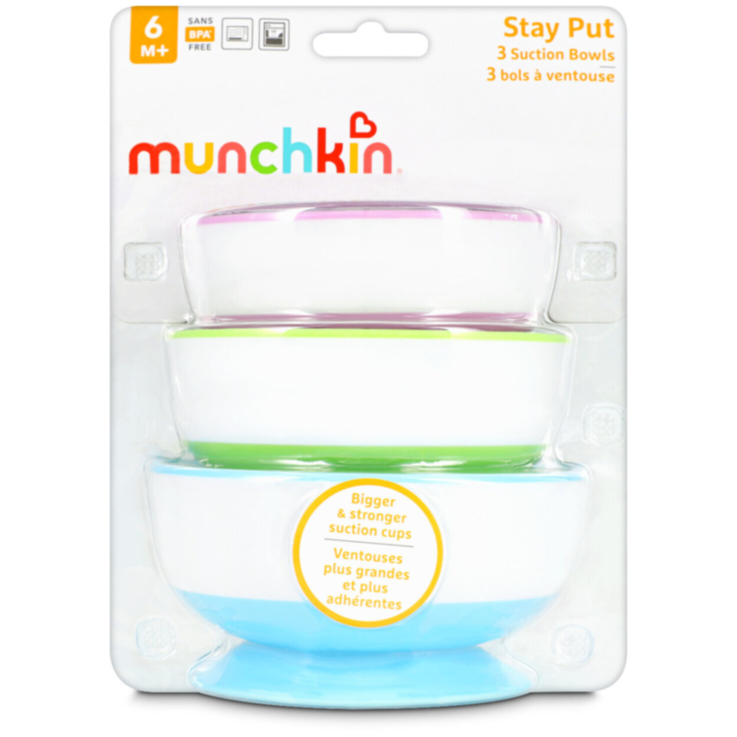 Munchkin Breischale mit Saugnapf 18+ Monate 3 Stück