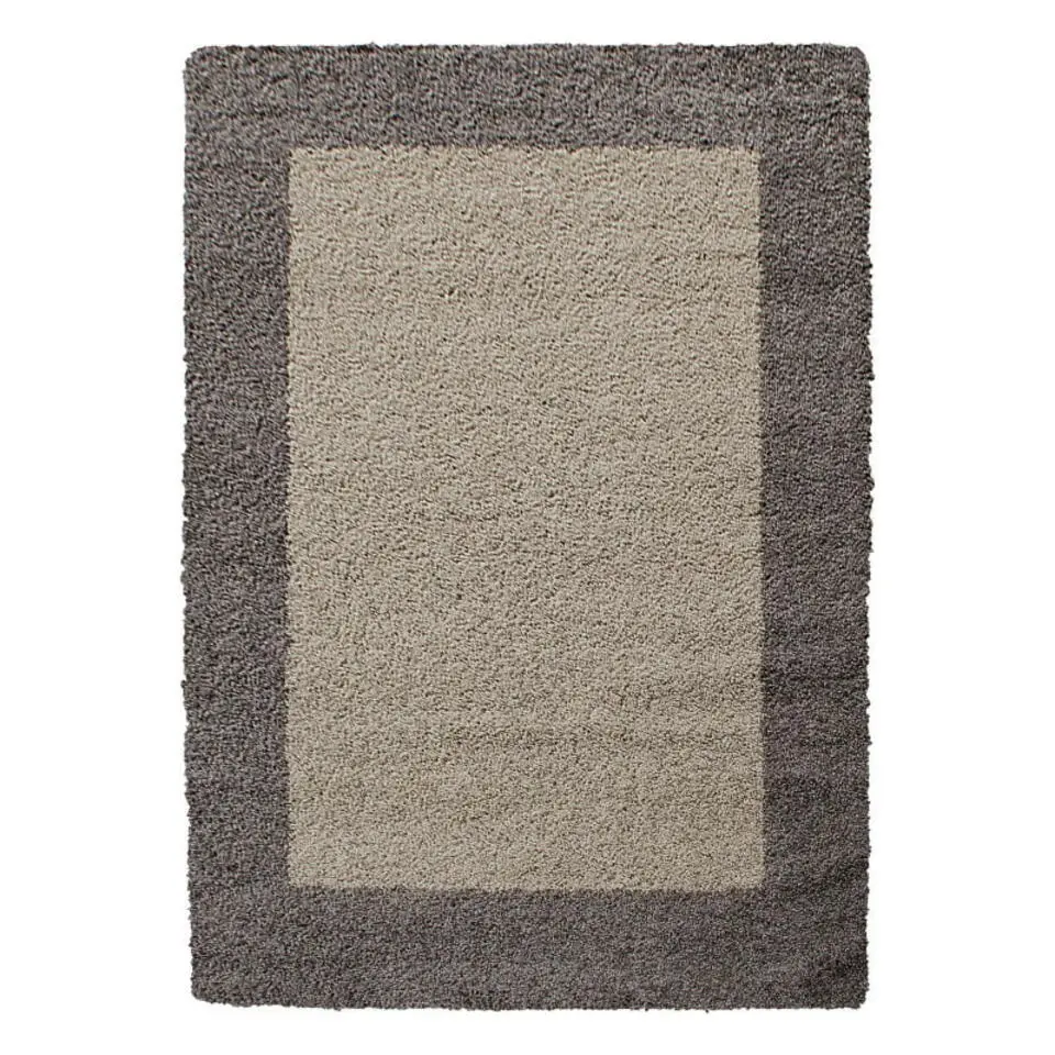Basic Shaggy Kader vloerkleed Taupe Hoogpolig - 160x230 CM