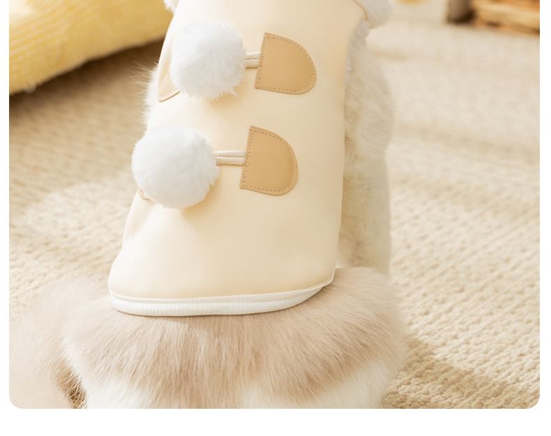 Cissilli - Fleece gevoerde top met pompons