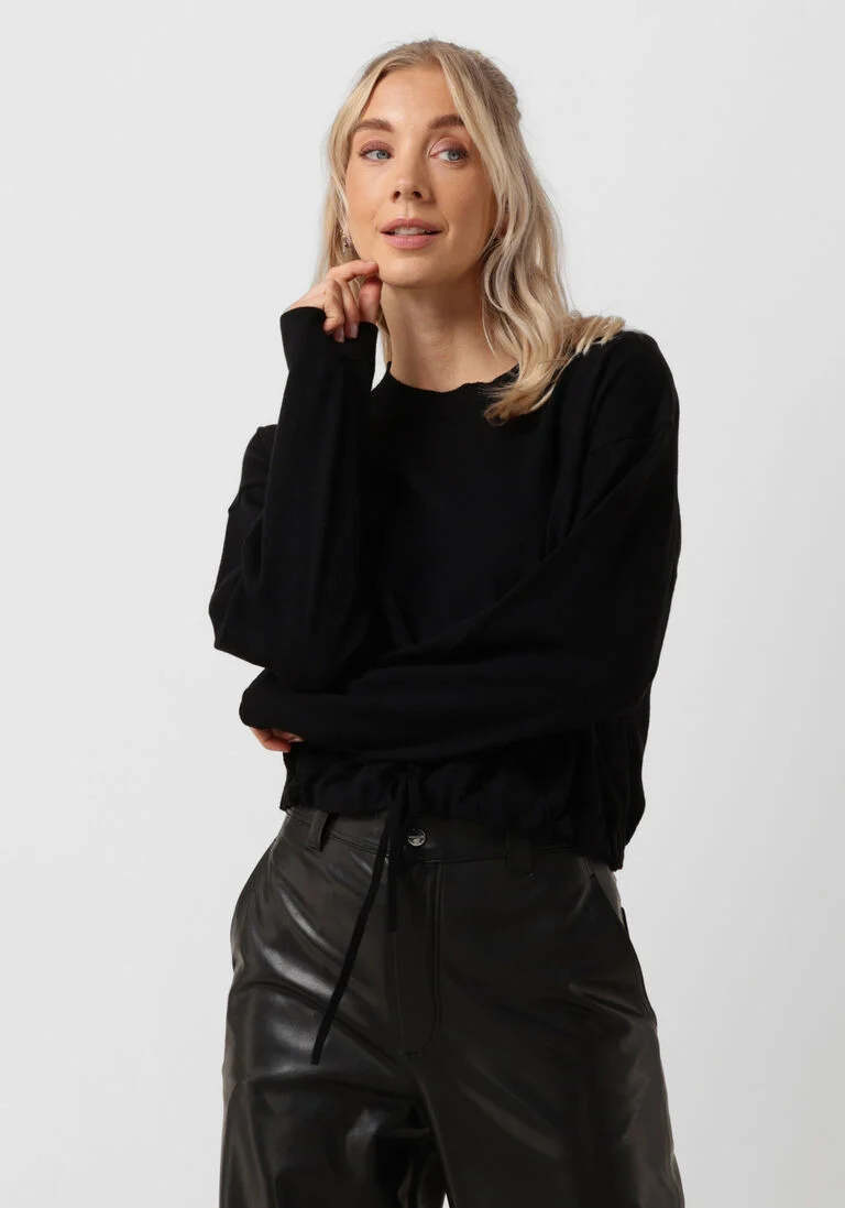 VANILIA zwarte vanilia trui merino wool sweater