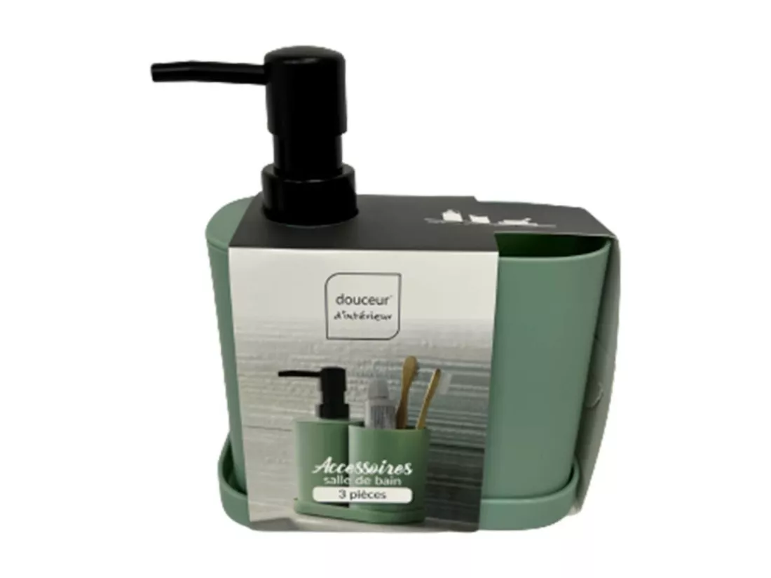 Set de 3 Accessoires Salle de Bain 