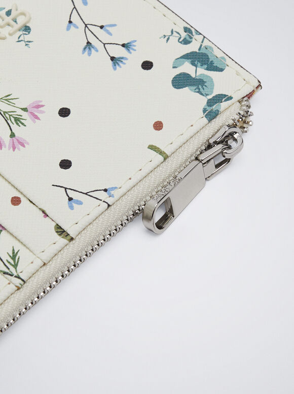 Tarjetero Estampado Floral - Raw