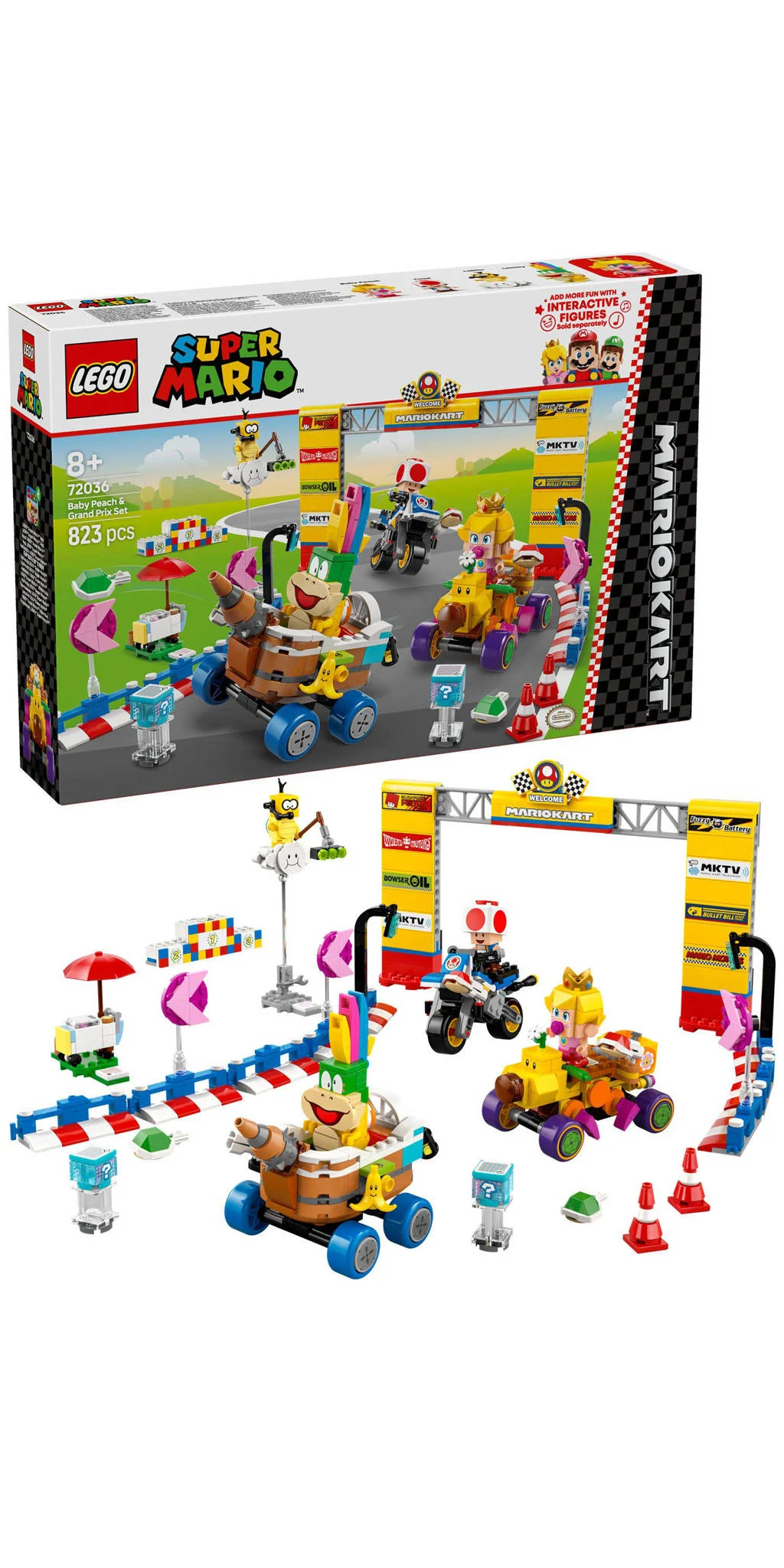 Mario Kart™ – Baby Peach en grand prix–set, racespeelgoed 72036