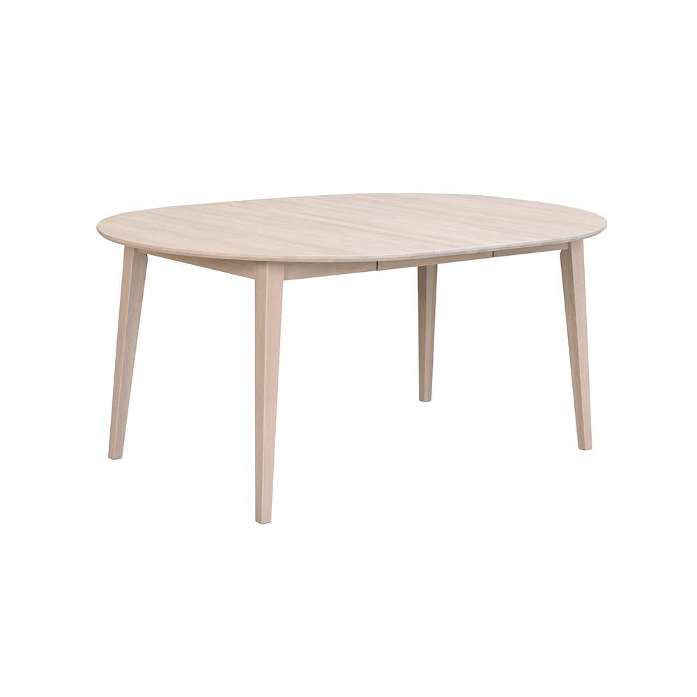 Eettafel Filippa rond Whitewash verlengbaar 170 x 105 cm