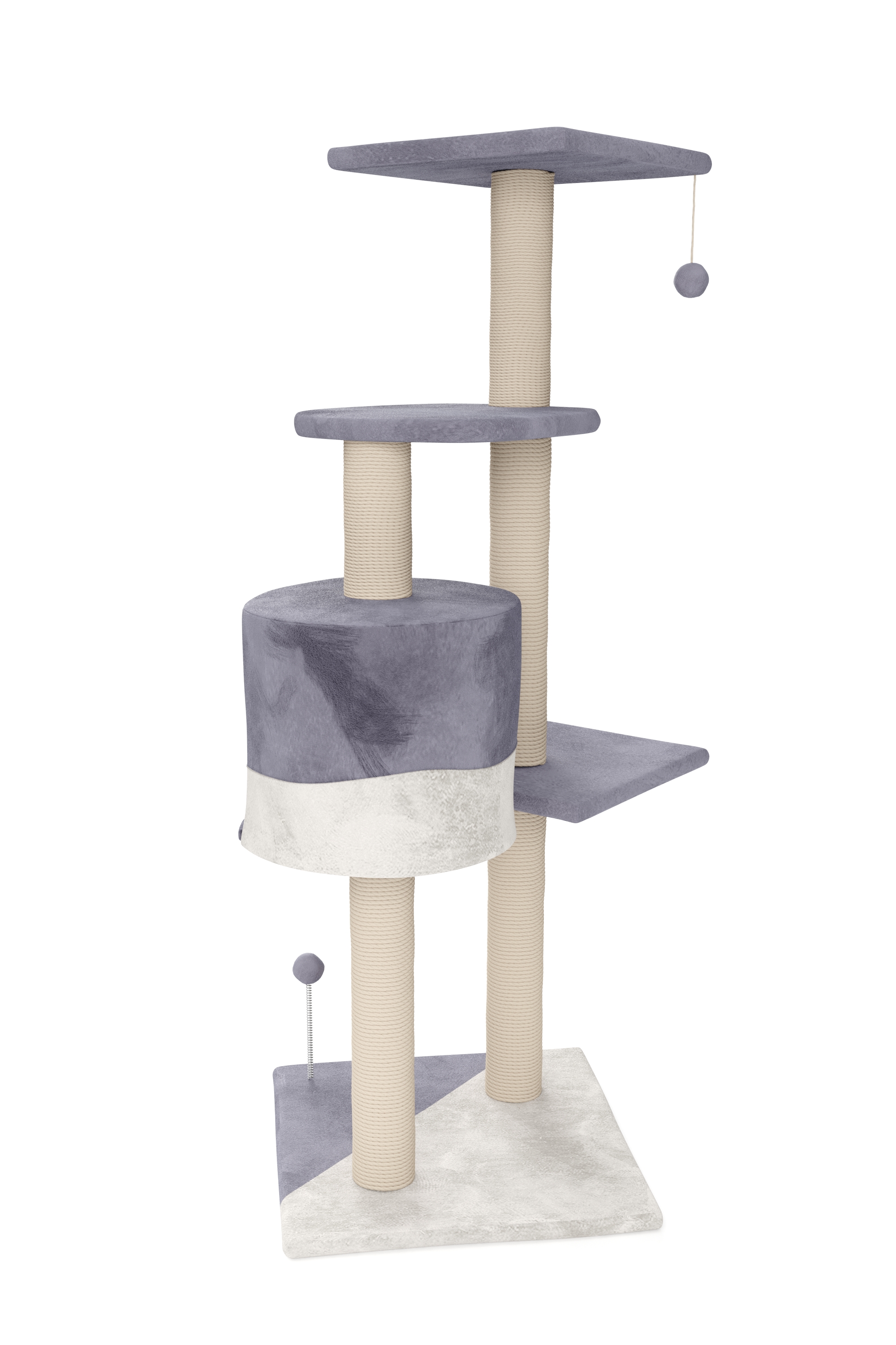 Katzenbaum LILU 112 cm grau