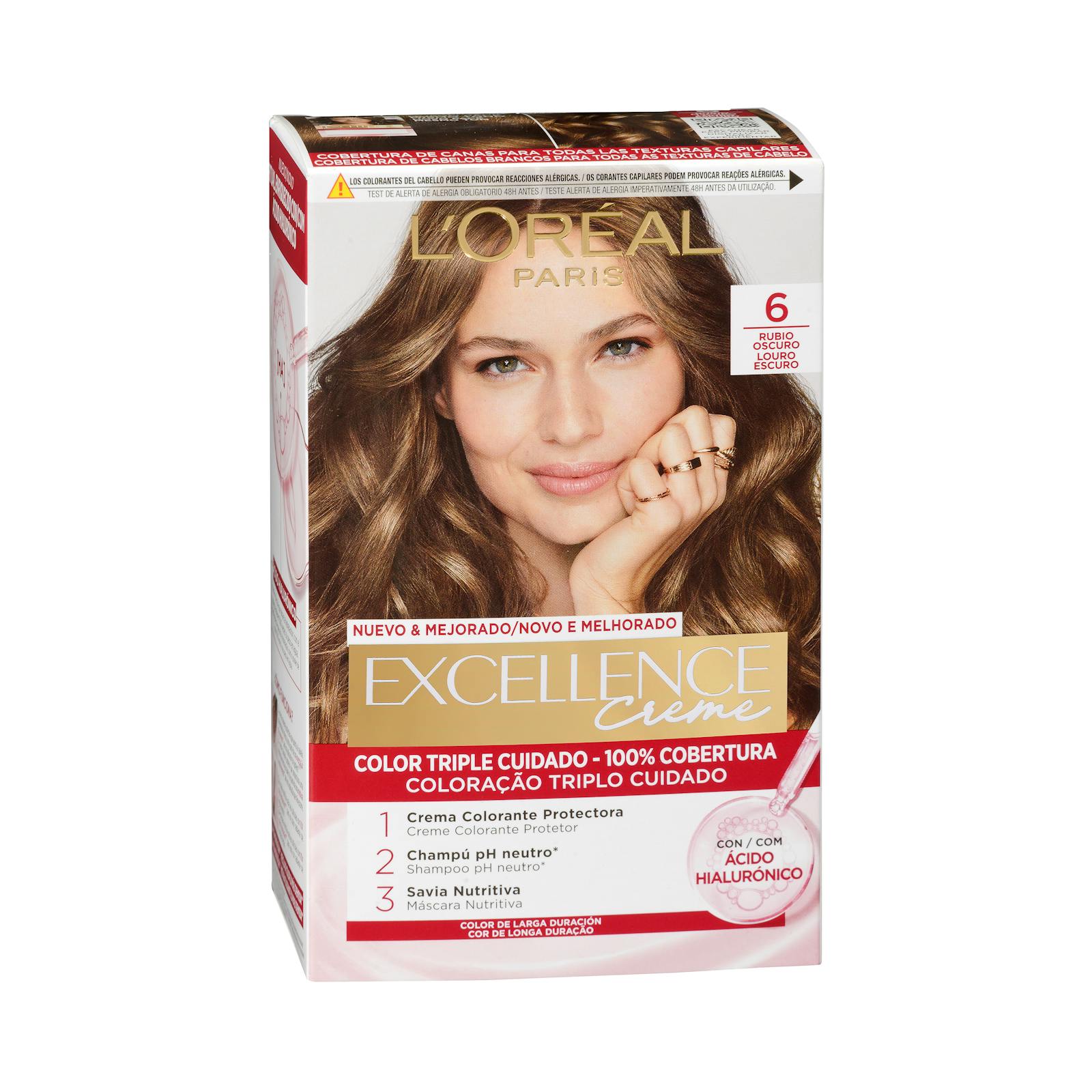 Coloration permanente 6 blond foncé Excellence Crème