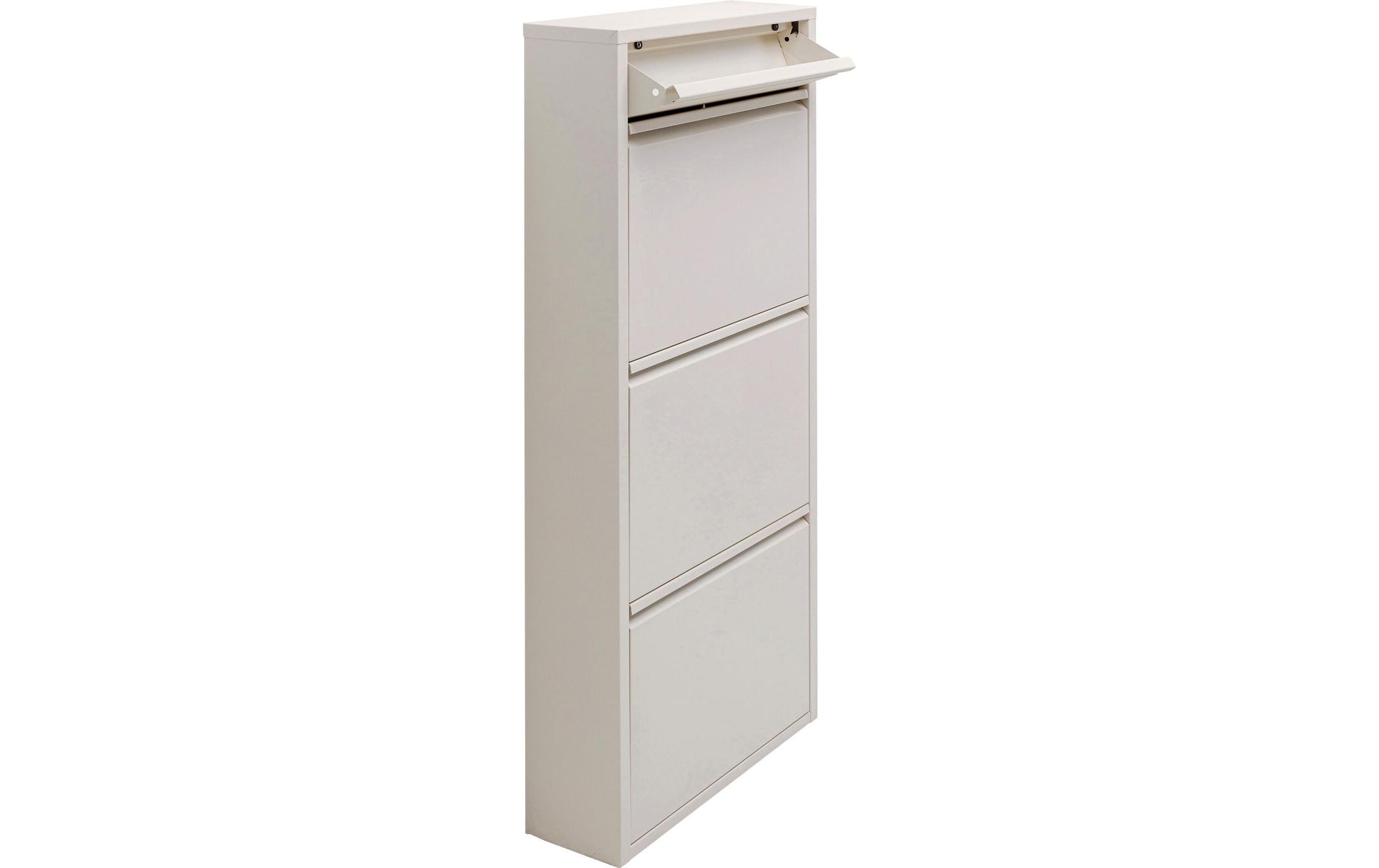 Schuhschrank Caruso 3 plus 1 50 x 115 cm, Beige<br>Schuhschrank mit kleinem Fach für Accessoires