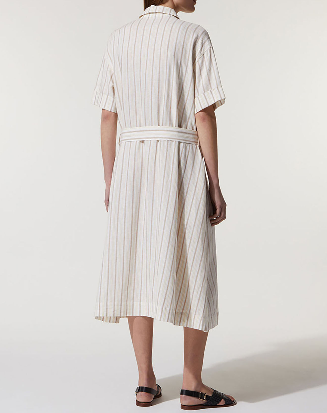 Jodhpur Robe longue en Popeline de Coton bio Micro écrue