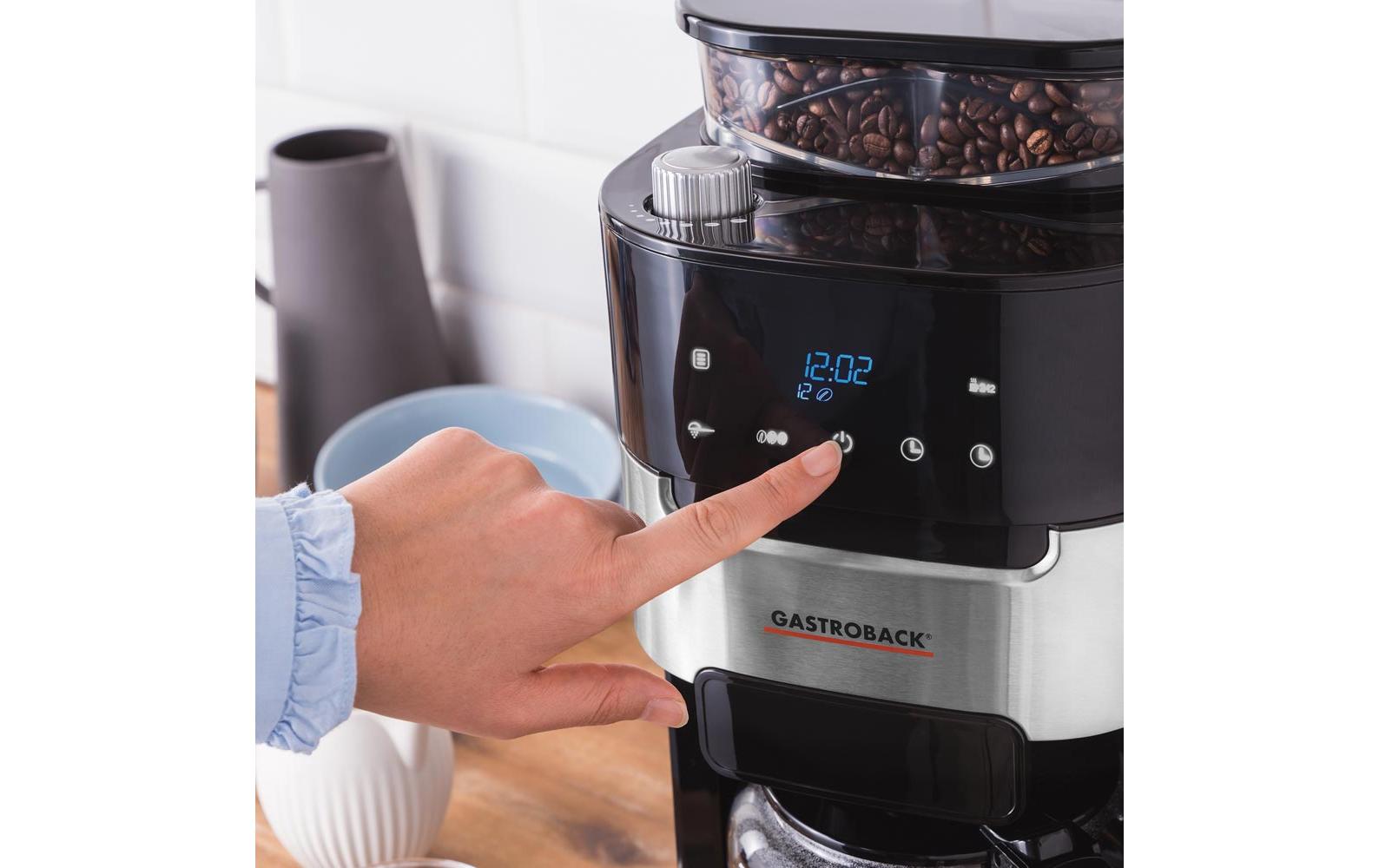 Filterkaffeemaschine Grind & Brew Pro Thermo Schwarz/Silber<br>Kaffeemaschine mit integriertem Mahlwerk