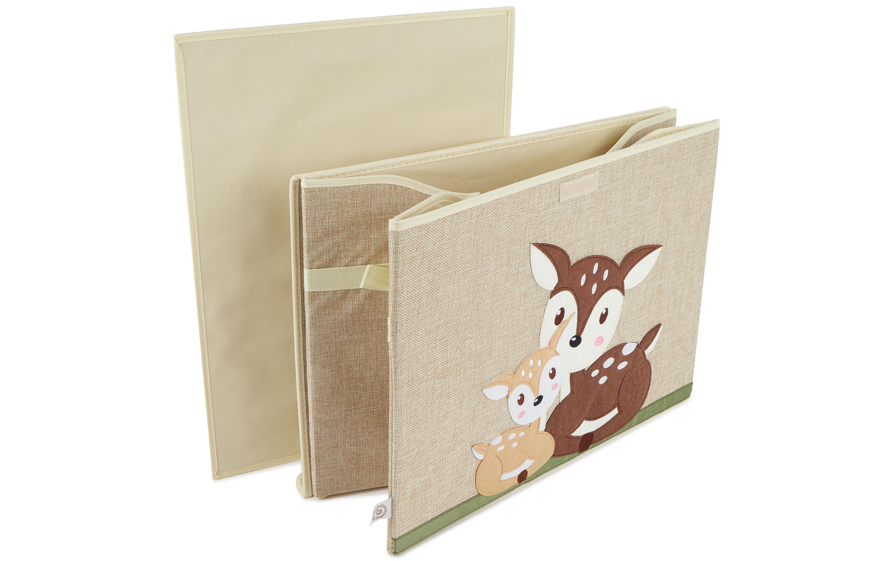 Spielzeugbox Rehe liegend 36 x 36 x 51 cmAufbewahrungsbox mit Deckel