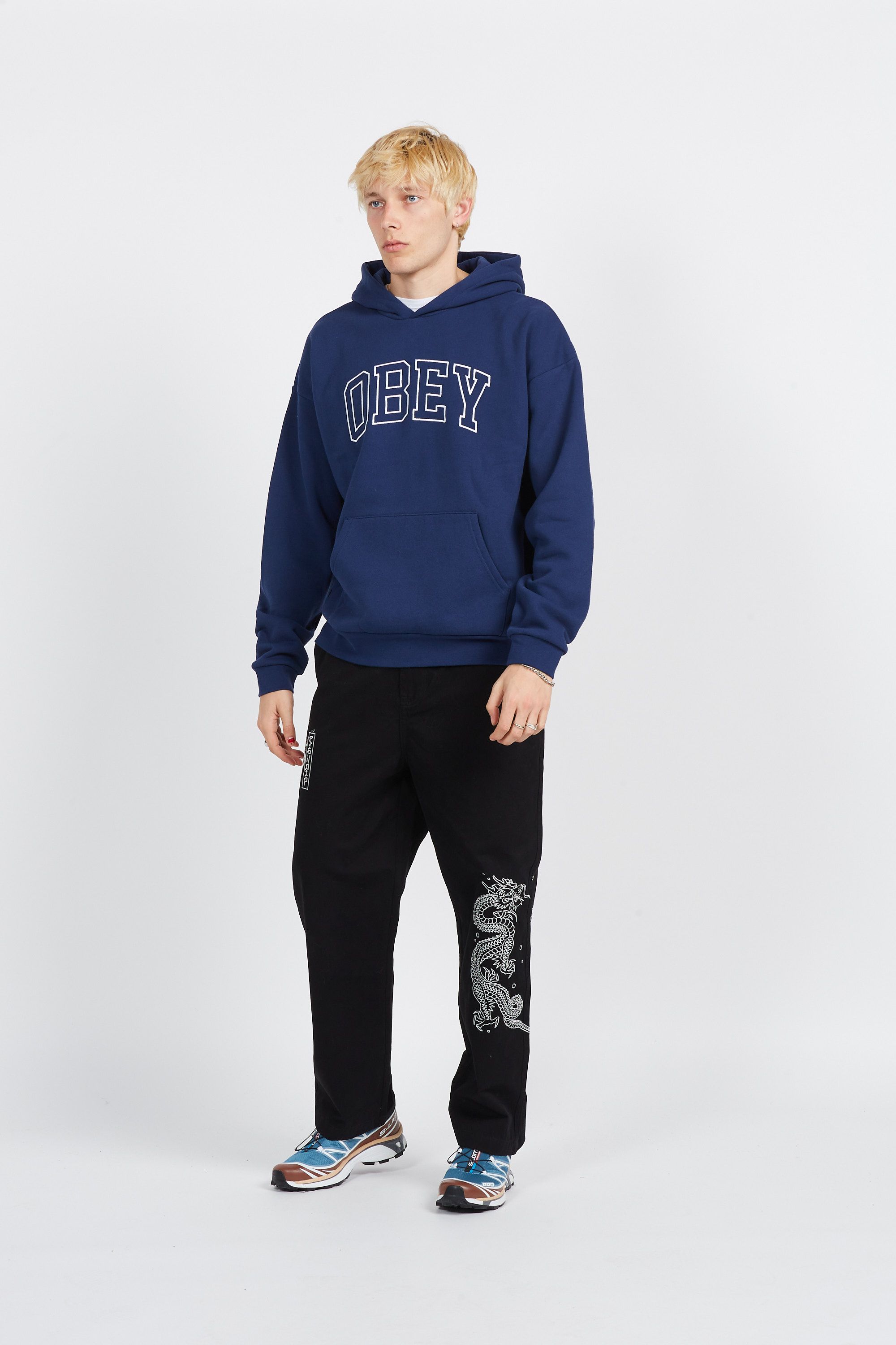 OBEY Hoodie SWEA 112470195 INSTITE ETRA Bleu