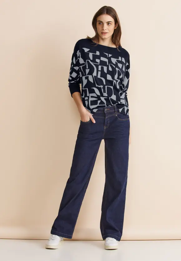 Cosy Jacquard Shirt - deep blue