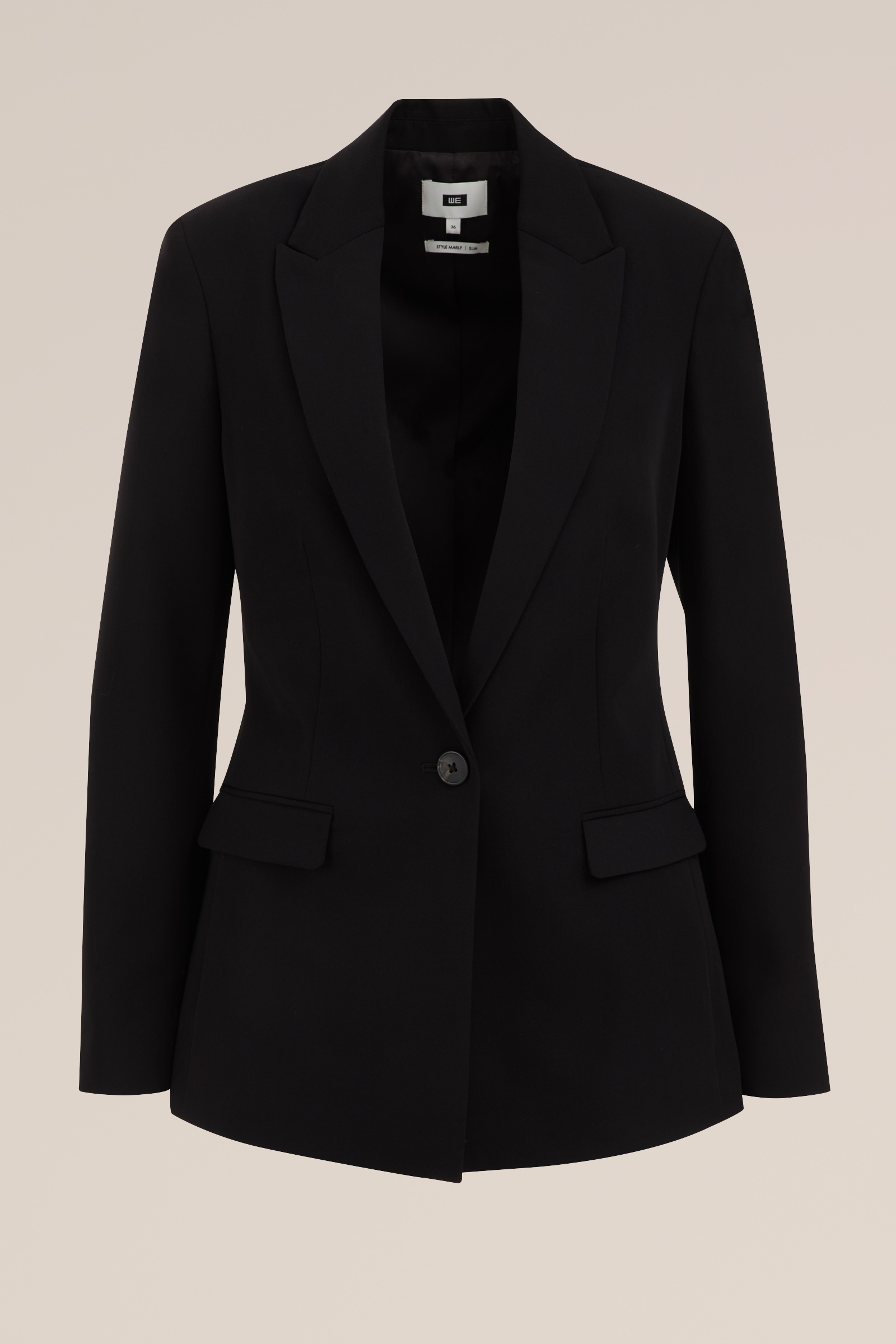 getailleerde blazer WE Fashion Zwart