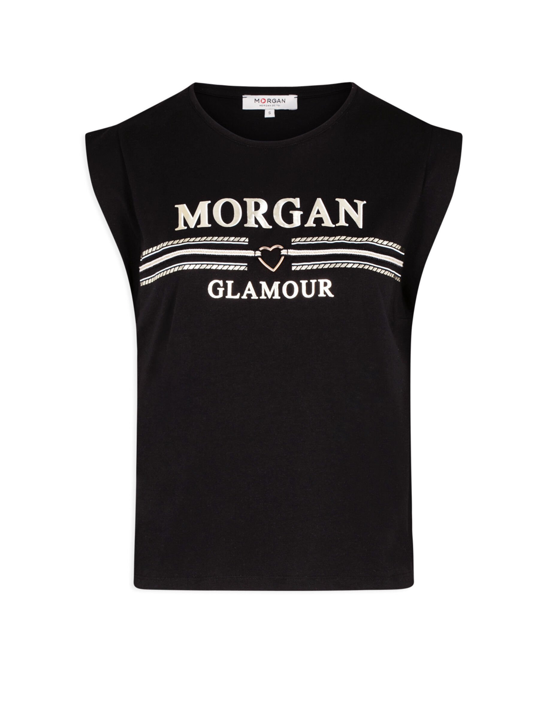 T-shirt manches courtes à inscription noir femme - noir