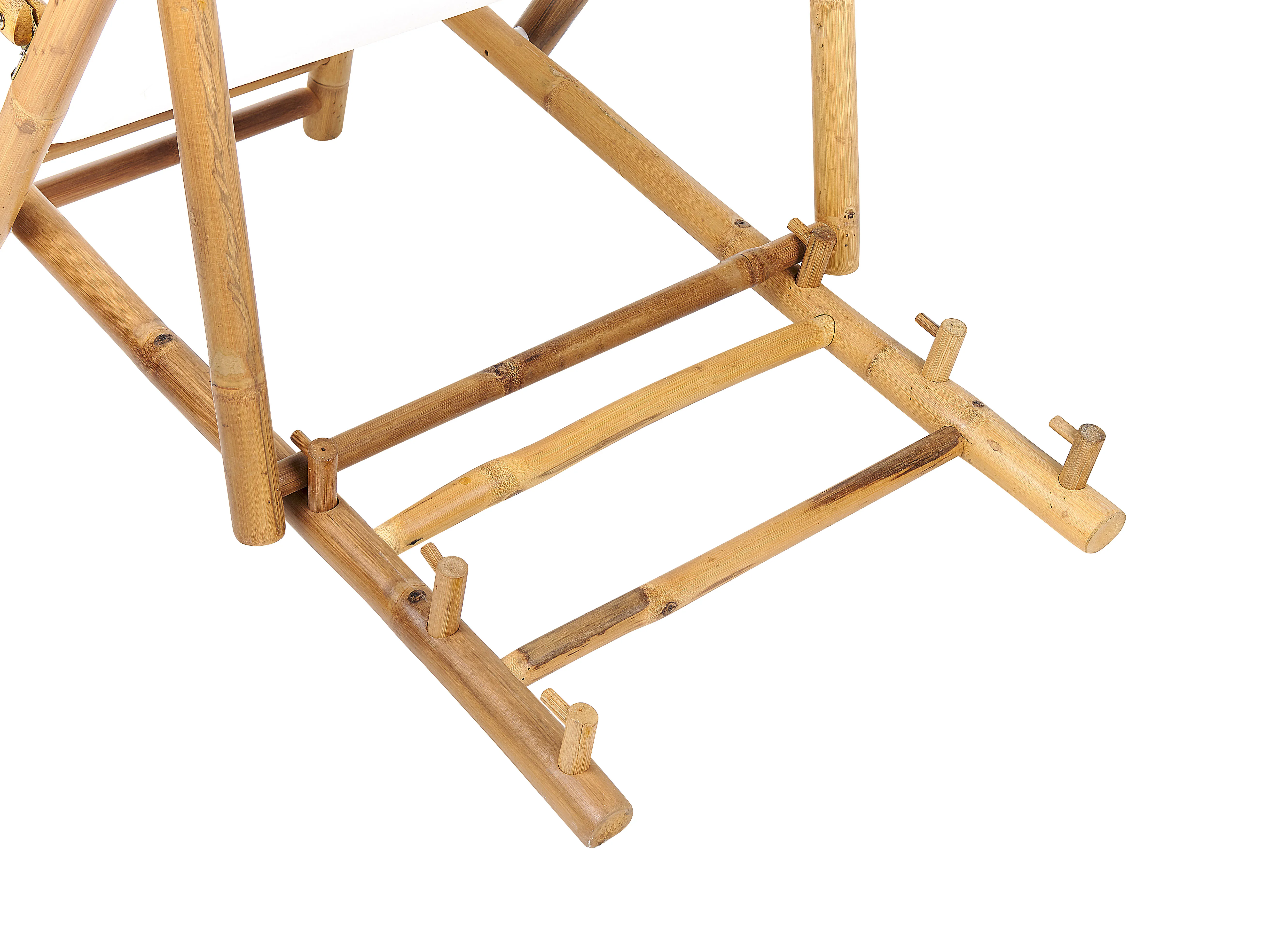 Set van 2 inklapbare ligstoelen ATRANI Bamboehout Lichtbeige