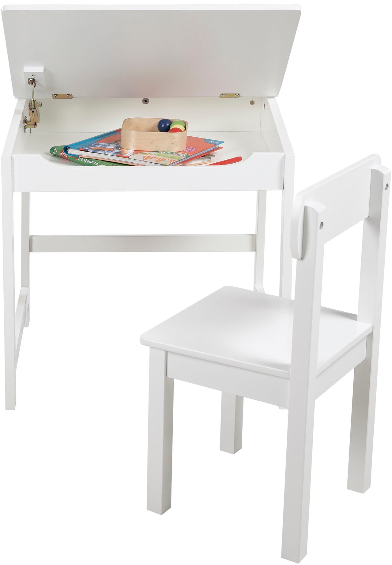 roba® Kinderschreibtisch »Schulpult, weiss« inkluisve Stuhl