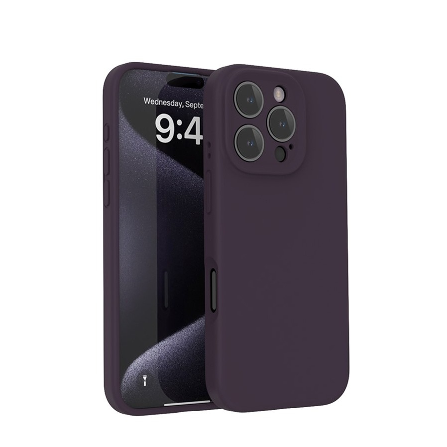 iPhone 16 Pro Max MagSafe Silikon Case Hülle mit Kameraschutz - Violett