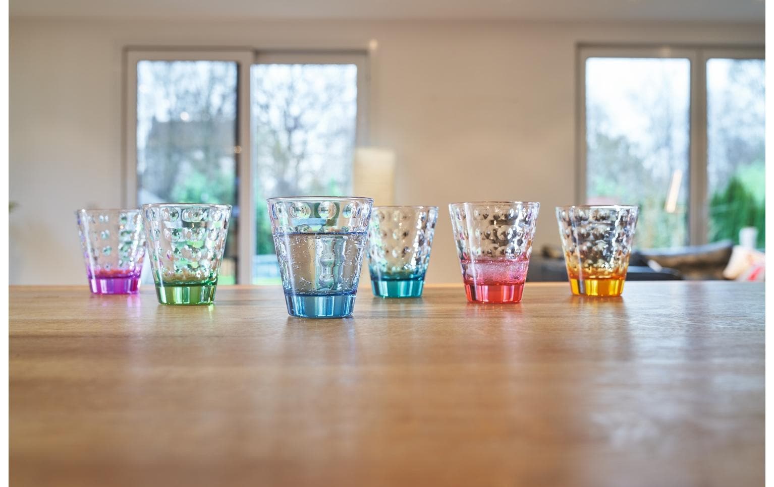 Trinkglas Optic 300 ml, 6 Stück, MehrfarbigGläser-Set