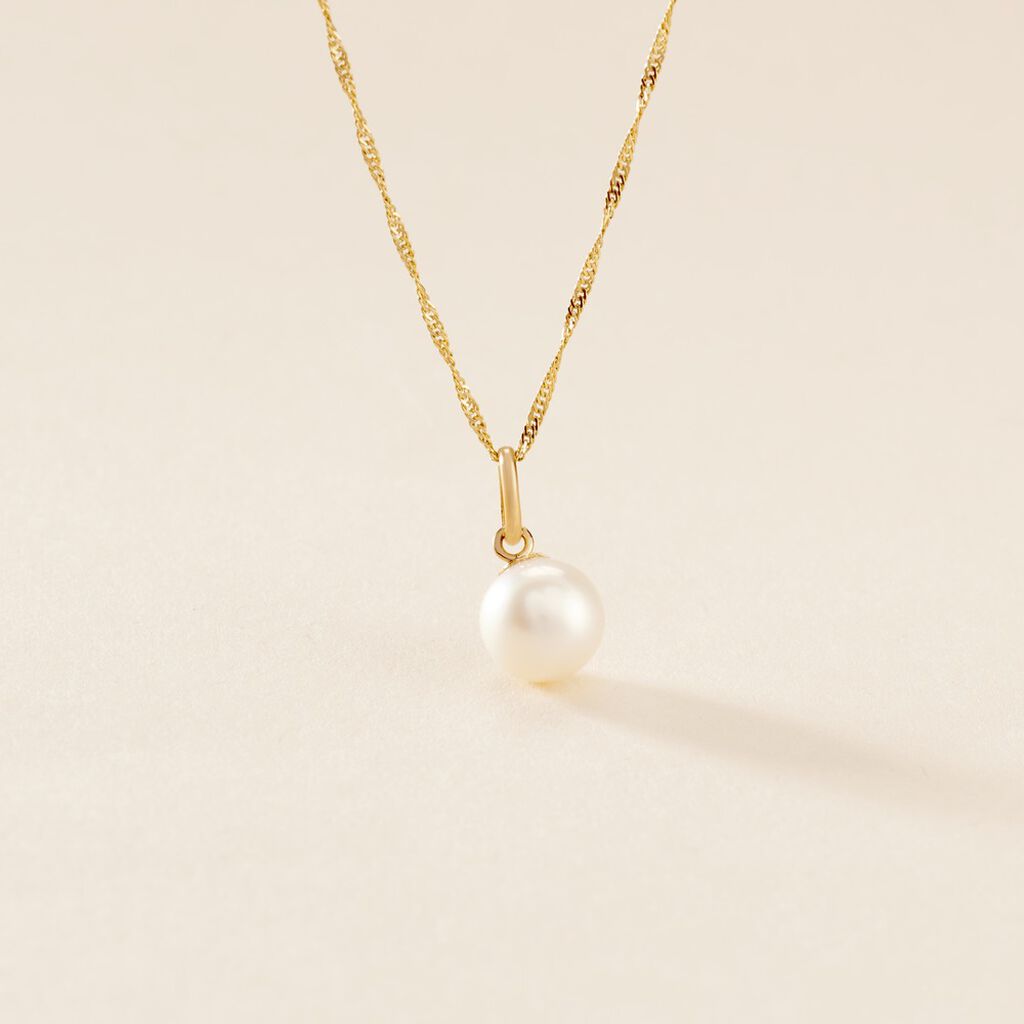Pendentif Lenonie Or Jaune Perle De Culture