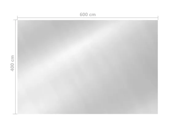 Couverture de piscine rectangulaire 600x400 cm PE Argenté