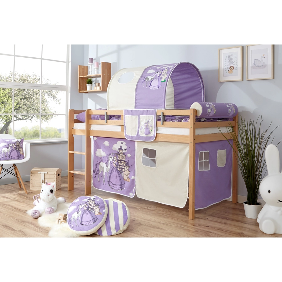 TiCAA Hochbett Rene Buche natur Horse lila