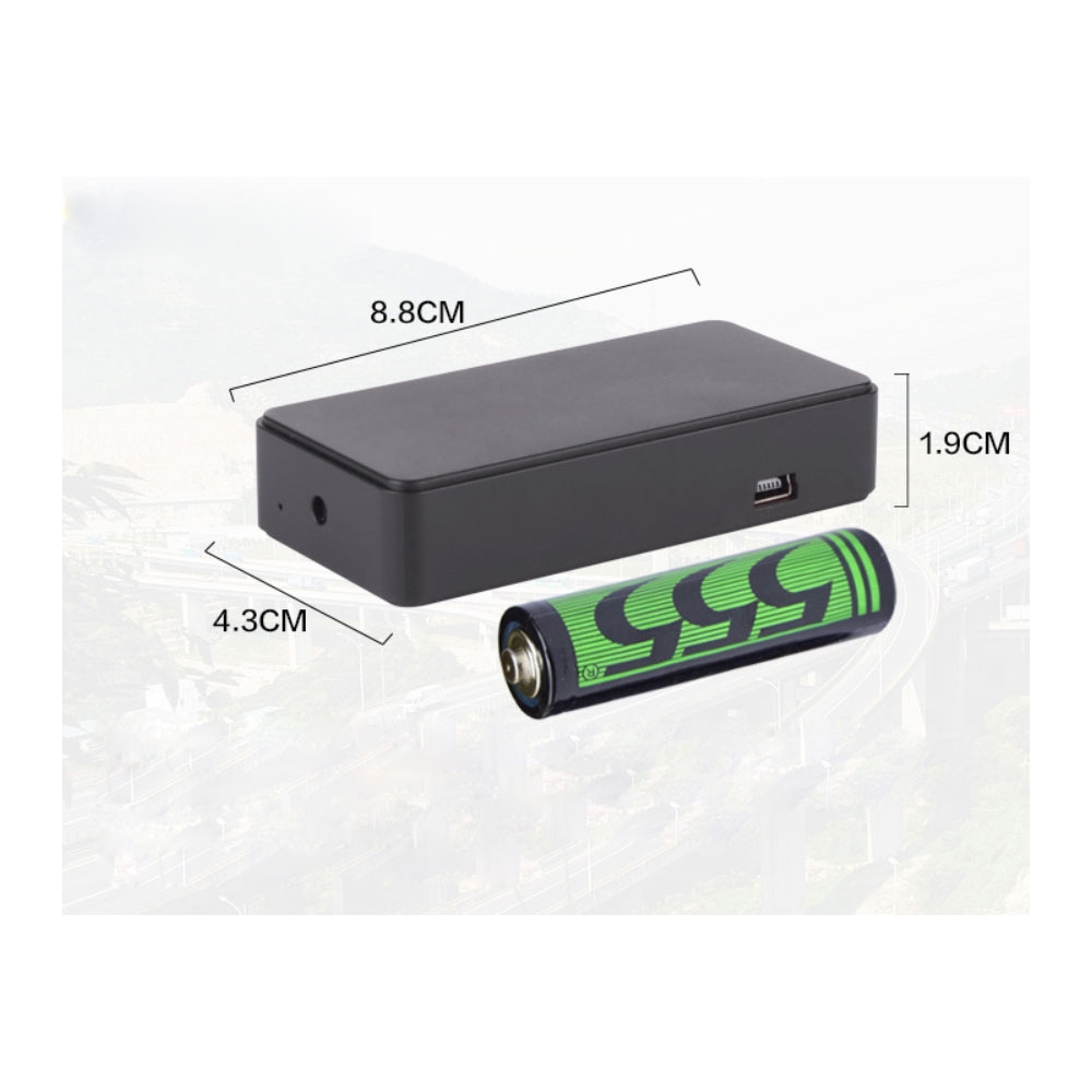 Mini HD Überwachungskamera DVR Rekorder inkl. Micro SD Slot & Bewegungs- / Erschütterungs- / Geräuschsensor (4.3 x 8.8 cm)