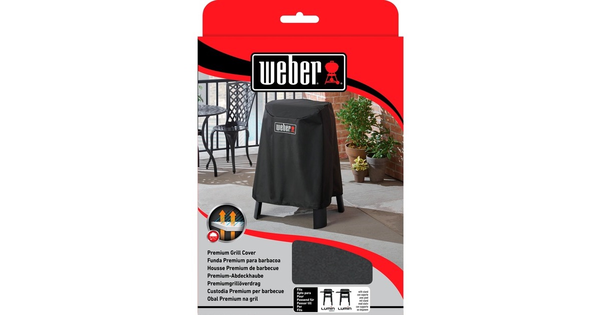 WeberPremium-barbecuehoes - Lumin-elektrische barbecue met onderstel / Lumin Compact-elektrische barbecue met onderstel beschermkap  (Zwart)