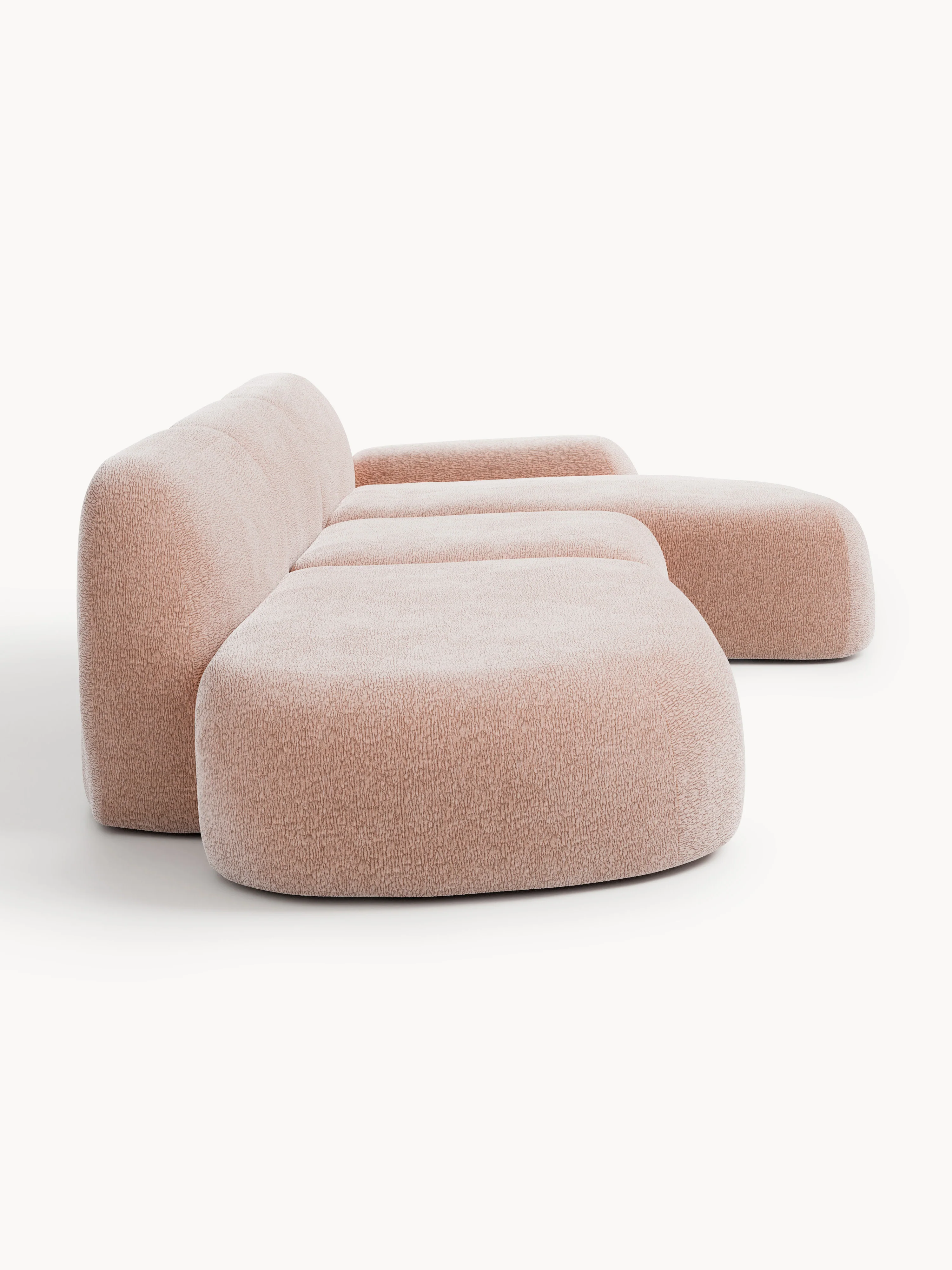 Modulaire hoekbank Wolke (4-zits) met chaise longue