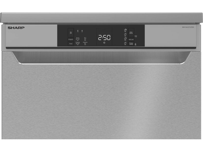 Sharp Geschirrspüler QW-NA1CF47DS-DE Freistehende Spülmaschine für bis zu 13 Massgedecke