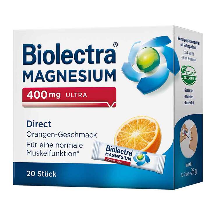 Biolectra Magnesium 400 mg ultra Direct Orange, 20 St