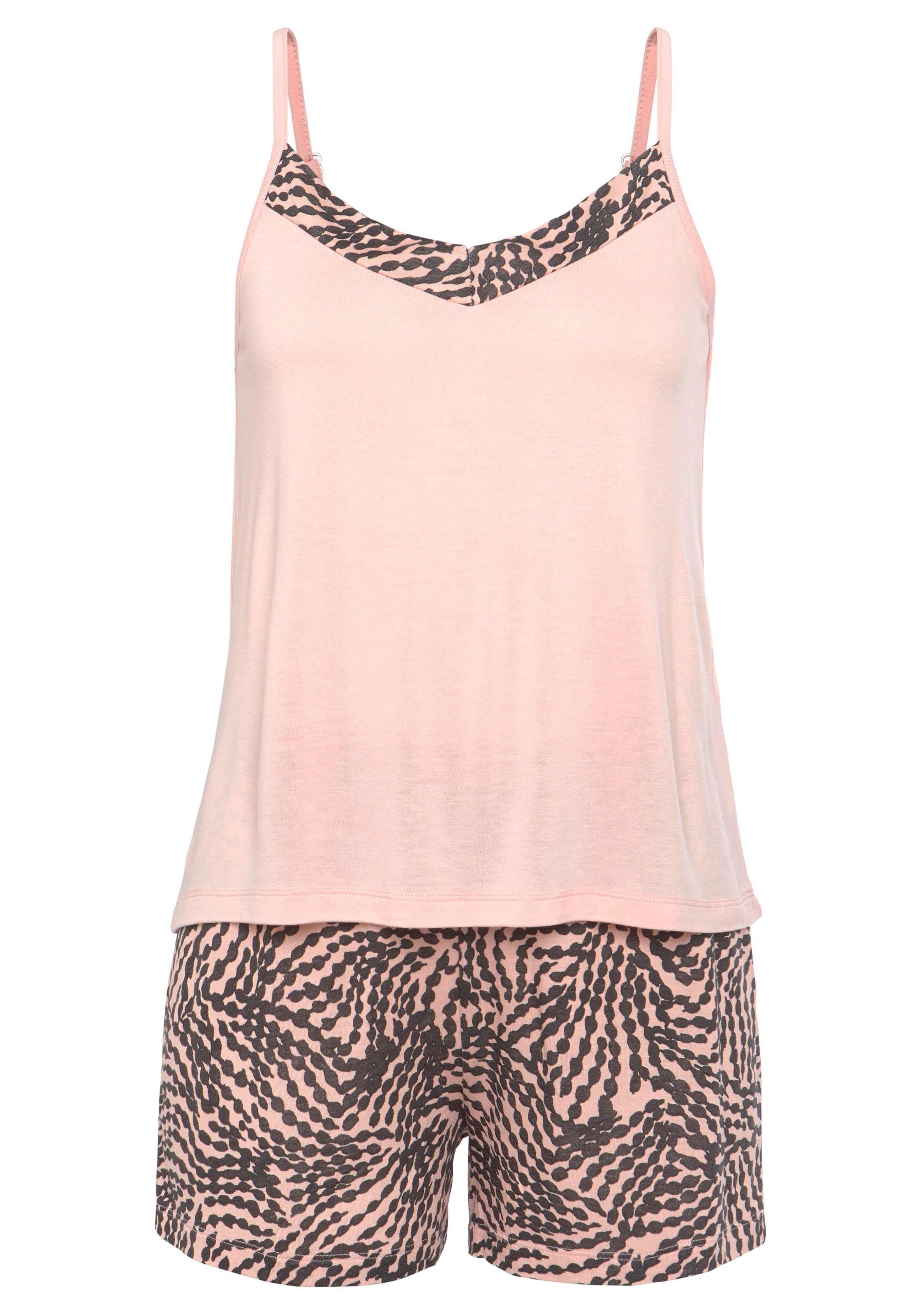 LASCANA Shorty, 2 Stk. mit gemusterten Details